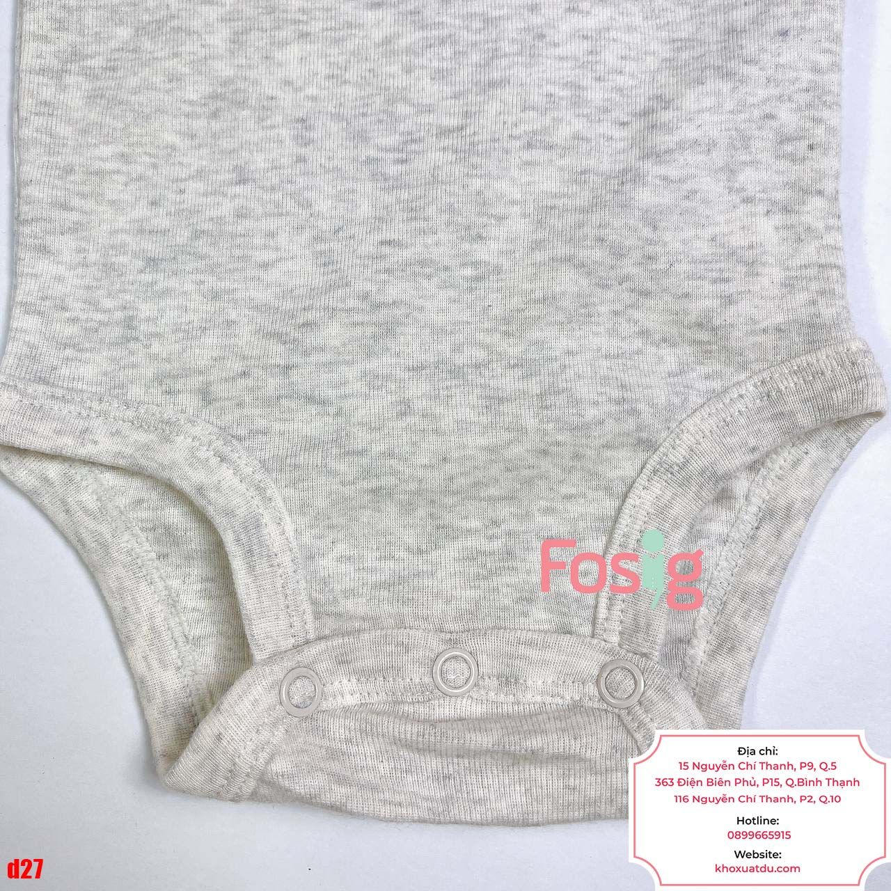  [0-24m] Bodysuit Tay Ngắn Bé Trai Cter50 - Xám Chó Đỏ 