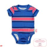  [0-6M ; 12M ; 24M] Bodysuit Tay Ngắn Bé Trai Cter50 - Sọc Navy Đỏ 