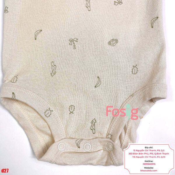  [12m-24m] Bodysuit Tay Ngắn Bé Trai Cter50 - Nâu Bọ Nhỏ 