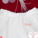  [8-9kg; 18-19kg; 25-35kg ] Set Áo Dài Nhung Chân Váy Bé Gái - Đỏ Phượng Cườm 