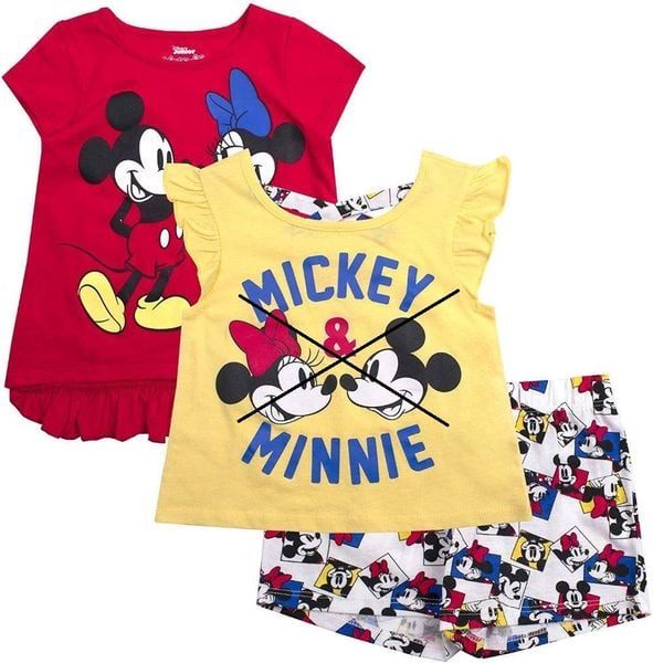  [9-10kg] Set Đồ Bộ Đùi Bé Gái DN - Đỏ Mickey 