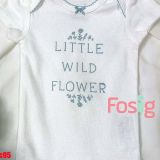  [0-3m] Bodysuit Tay Ngắn Bé Gái Cter50 - Trắng Little 