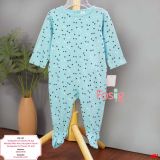  [6m] Sleepsuit Cúc Bấm Có Vớ Bé Trai Geo - Xanh Tam Giác 