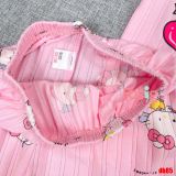  [7-14kg] Set Đồ Bộ Ngủ Ngắn Sợi Tre Xuất Hàn Bé Gái - Hồng Hello Kitty 