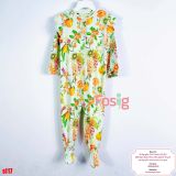  [4-14kg] Sleepsuit Có Vớ Cúc Bấm Bé Gái NXT - Xanh Hoa Cam 