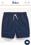  [11-19kg] Quần Short Kaki Lưng Thun Dây Rút Bé Trai - Navy Dây Trắng 