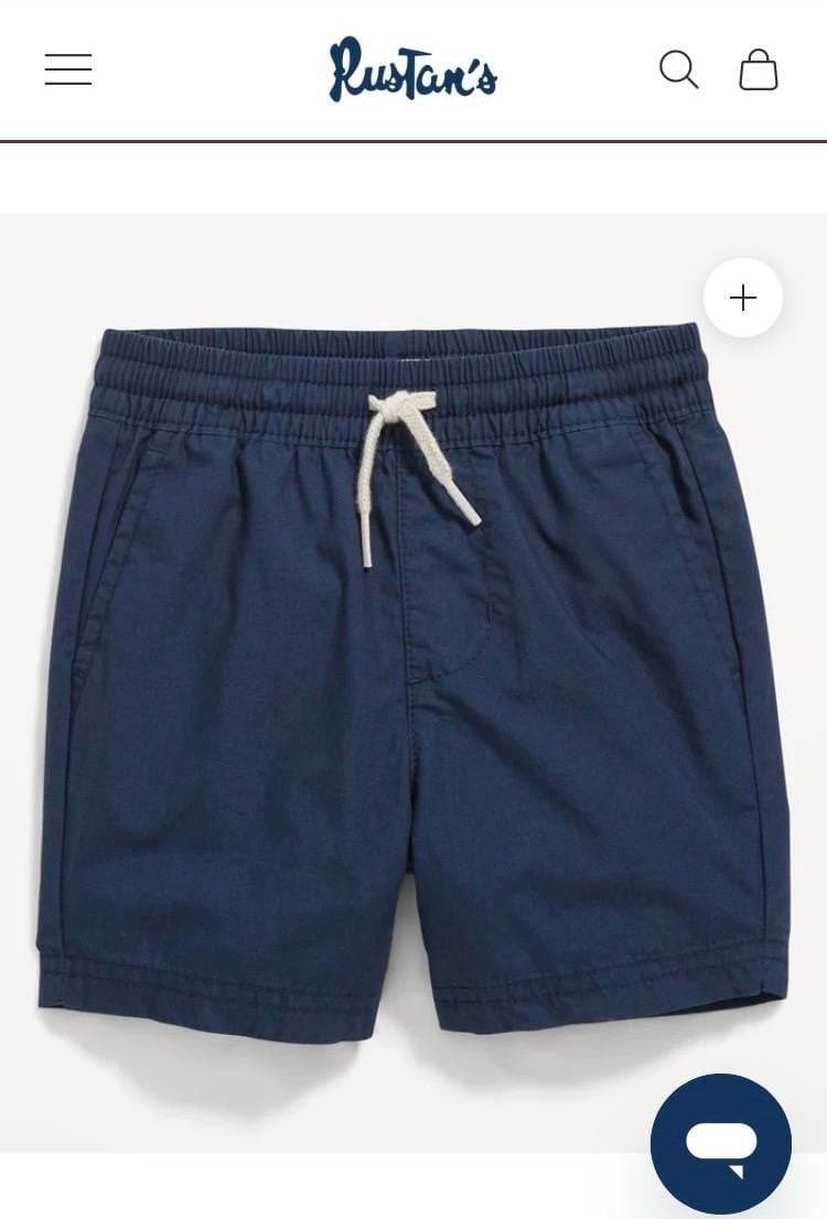  [11-19kg] Quần Short Kaki Lưng Thun Dây Rút Bé Trai - Navy Dây Trắng 