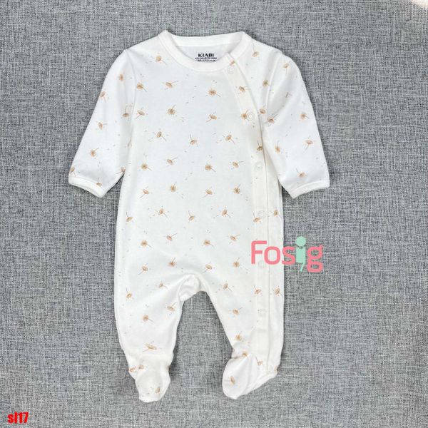  [4-5kg] Sleepsuit Có Vớ Cúc Bấm Bé Unisex NXT - Trắng Bồ Công Anh 