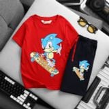  [13-23kg] Set Đồ Bộ Ngắn HM Bé Trai - Đỏ Sonic 
