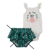  3m - 6m ; 18m Bodysuit Cánh Tiên Bé Gái Cter50 - Xám Qủa Thơm 