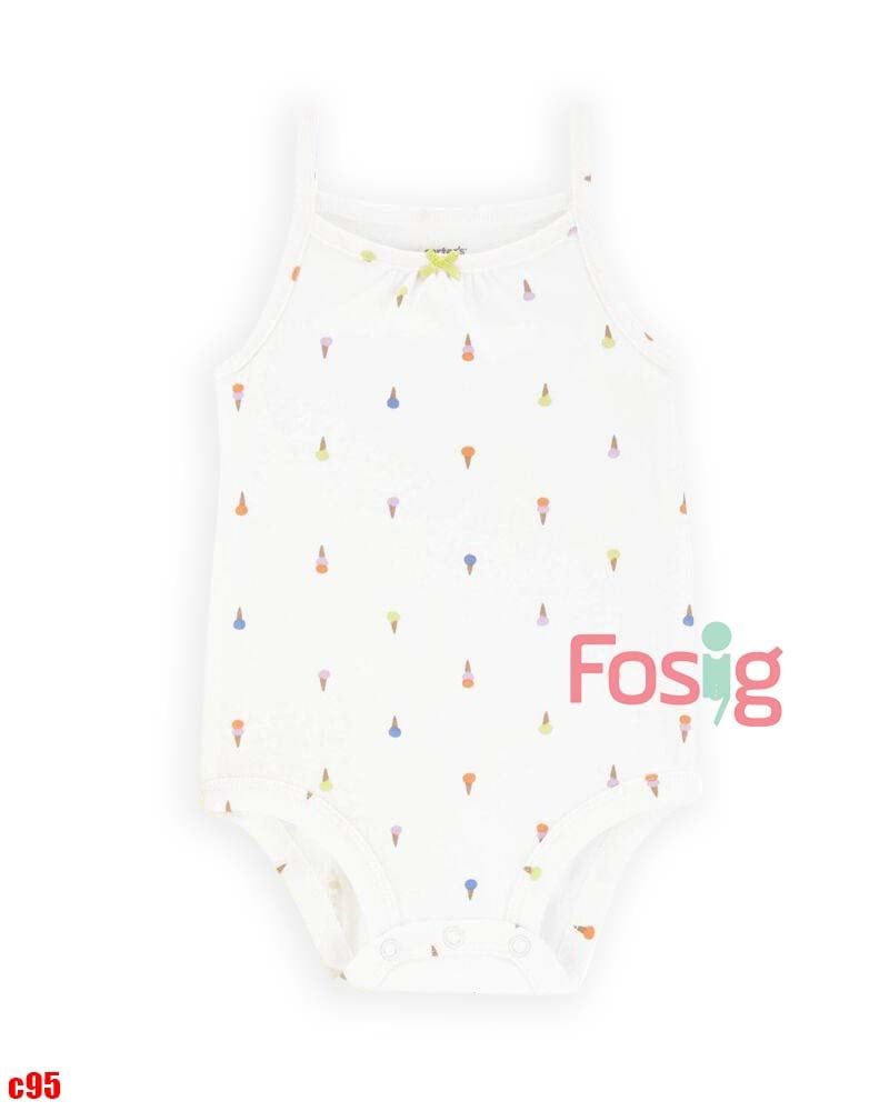  3m - 24m Bodysuit Cánh Tiên Bé Gái Cter50 - Trắng Kem Màu 