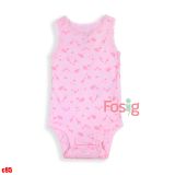  3m - 6m ; 24m Bodysuit Sát Nách Bé Gái Cter50 - Hồng Thú Hồng 