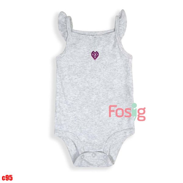  6m - 18m Bodysuit Cánh Tiên Bé Gái Cter50 - Xám Tim Tím 