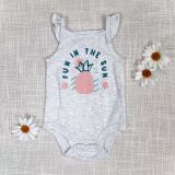  3m - 6m ; 18m Bodysuit Cánh Tiên Bé Gái Cter50 - Xám Qủa Thơm 