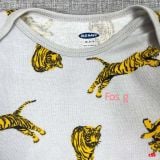  [5-6kg; 11-12kg] Bodysuit Tay Dài Bé Trai ON - Xám Nhạt Hổ 