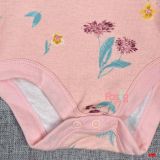  [8-9kg; 14-15kg] Bodysuit Tay Dài Bé Gái TU - Hồng Cam Hoa 