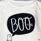  [5-6kg] Bodysuit Tay Dài Bé Trai ONM - Trắng Boo Bé Ma 