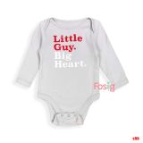  [5-6kg] Bodysuit Tay Dài Bé Trai ONM - Xám Little Đỏ 