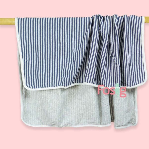  Khăn cotton DN 69 - Xanh Sọc Xám 