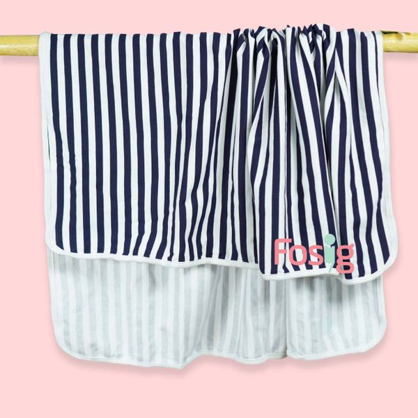  Khăn cotton DN 69 - Đen Sọc Trắng 