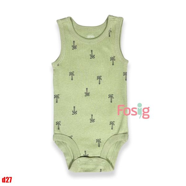  0-6m Bodysuit 3 Lỗ Bé Trai Cter50 - Xanh rêu dừa đen 