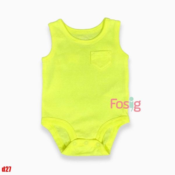  0-24m Bodysuit 3 Lỗ Bé Trai Cter50 - Dạ quang túi nhỏ 