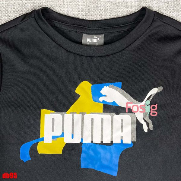  16-18kg Đồ Bộ tay ngắn bé trai thể thao thoáng mát PM- Đen puma màu DB95 