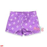  14-15kg Quần Short Bé Gái GB-PL - Tím hoa văn 