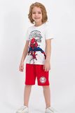  12-17kg, 27-33kg Set Đồ Bộ Ngắn HM Bé Trai- Trắng spider-man DB94T 