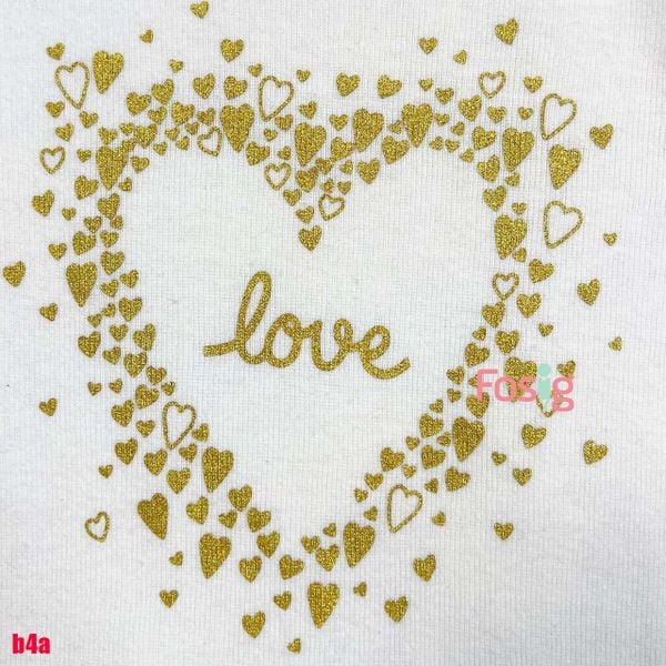  [0-9m] Set Body Kèm Quần Bé Gái Carter - Trắng Tim Love 