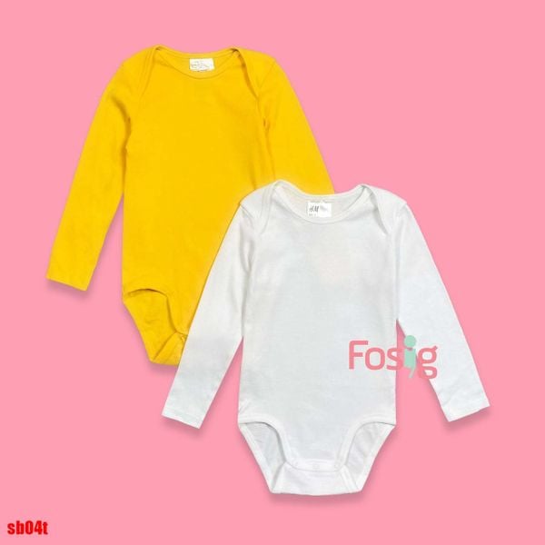  [0-6m, 8-15kg] Set 2 Bodysuit Tay Dài Bé Trai HM - Combo ngẫu nhiên 