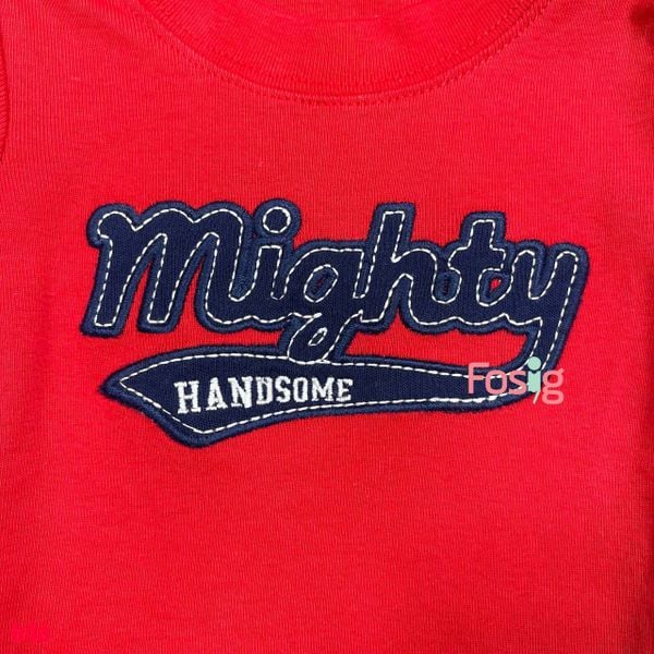  [0-3m] Set Body Kèm Quần Bé Trai Cter - Đỏ Mighty 