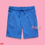  [13-24kg] Quần Short Thun Da Cá Dây Rút PM Bé Trai - Xanh Dương Trơn 