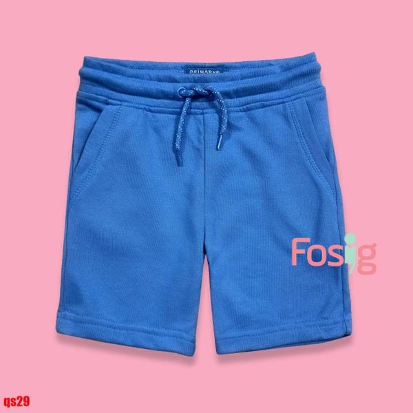  [13-24kg] Quần Short Thun Da Cá Dây Rút PM Bé Trai - Xanh Dương Trơn 