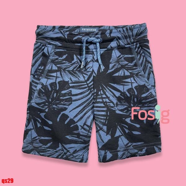  [10-14kg và 17-20kg] Quần Short Thun Da Cá Dây Rút PM Bé Trai - Navy Lá Đen 