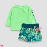  6-7kg Set Đồ Bơi Bé Trai Cter- Xanh lá Chill thơm D74 