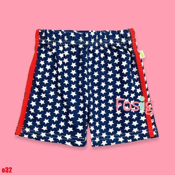 [3m-6m] Quần Short Cotton Bé Trai QSBT - Navy Sao Trắng 