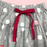  [10-16kg] Chân váy thun kèm chip cho bé gái- Xám chấm trắng CV10 