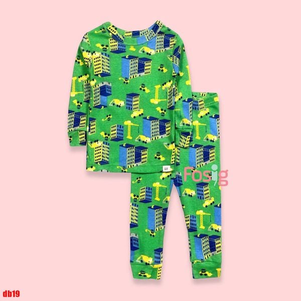 [12M] Set Đồ Bộ Dài Bé Trai GP2 - Xanh Thành Phố 