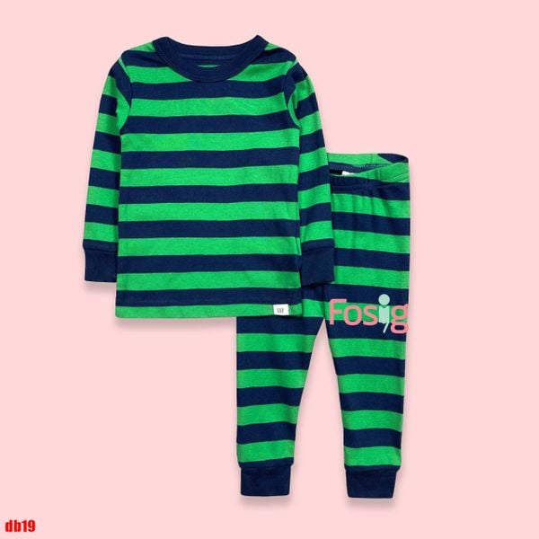  [12m và 24M] Set Đồ Bộ Dài Bé Trai Gp - Xanh Sọc Navy 