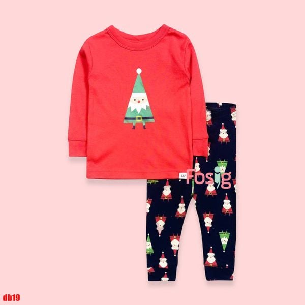  [12M] Set Đồ Bộ Dài Bé Trai GP2 - Đỏ Ông Già Noel 