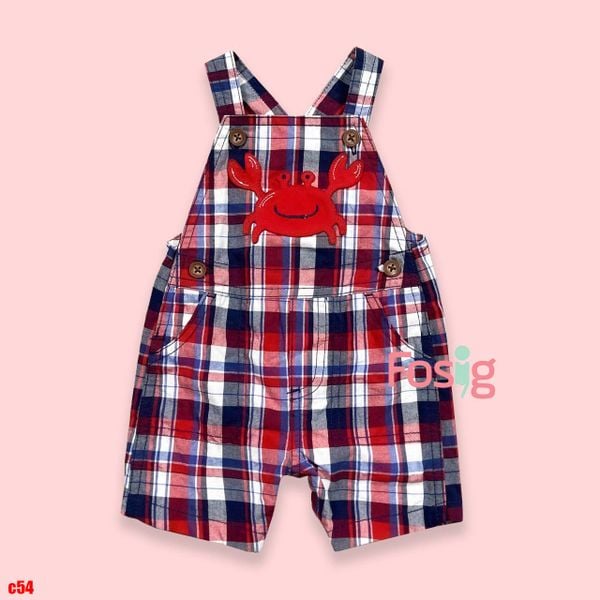  [3-12m] Quần Yếm Bé Trai Cter - Caro Cua 