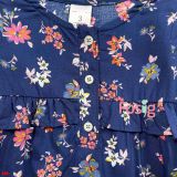  [4-5kg; 10-12kg] Áo thun cotton tay dài bé gái- Navy hoa nhỏ E38 