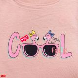  11-12kg 2T Áo thun mát nhẹ bé gái ON- Hồng trắng Cool A103 