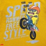  16-18kg 5T Áo thun mát nhẹ bé gái ON- Vàng Speed YeahYeah A103 