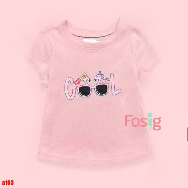  14-16kg 4T Áo thun mát nhẹ bé gái ON- Hồng nhạt Cool A103 