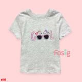  8-11kg 18M-24M Áo thun mát nhẹ bé gái ON- Xám Cool hồng A103 