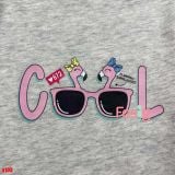  8-11kg 18M-24M Áo thun mát nhẹ bé gái ON- Xám Cool hồng A103 