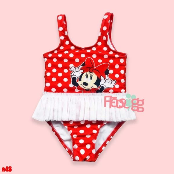  [6-24M] Đồ Bơi Bé Gái DN - Đỏ Mickey Bèo 