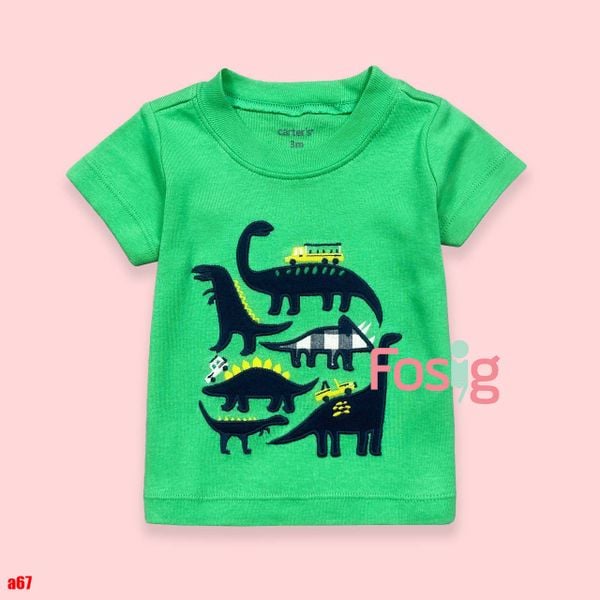  [3m ; 9-12m] Áo Thun Tay Ngắn Sơ Sinh Bé Trai Cter - Xanh Lá KL 